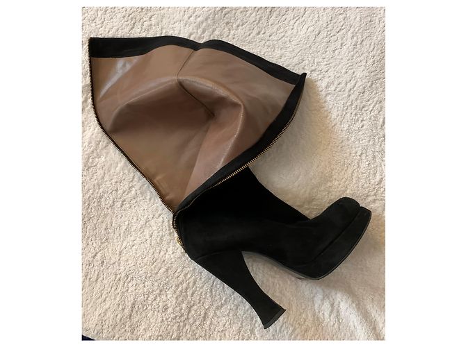 Botas Marni de ante negro - vista 8