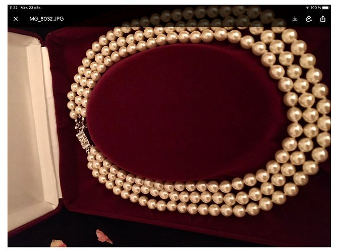 Autre Marque Perle bianche  3 Le file di gioielli preferite di Jacqueline Kennedy ' - vista 5