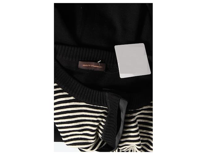 Adolfo Dominguez Gestreifte Strickjacke Schwarz Weiß M - Ansicht 3