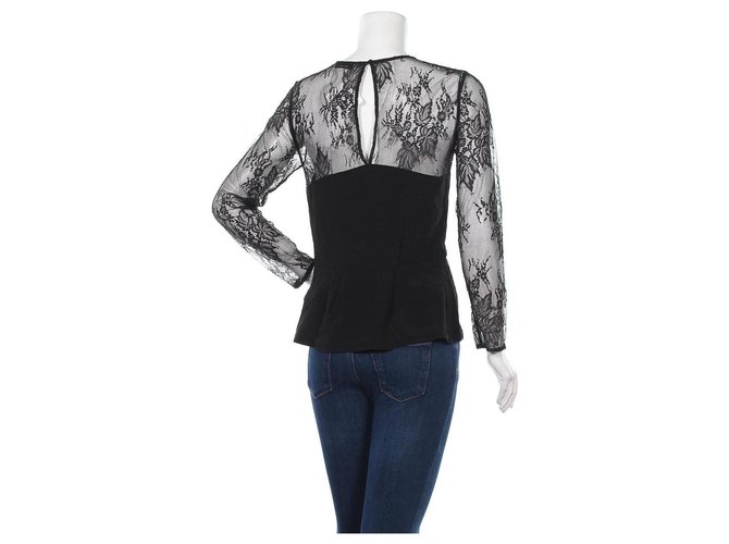 Blusa in pizzo nera Samsoe & Samsoe Viscosa S Nero - vista 2