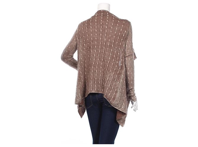 Autre Marque FFC Strickjacke aus Kaschmir und Wolle in Braun - Ansicht 2