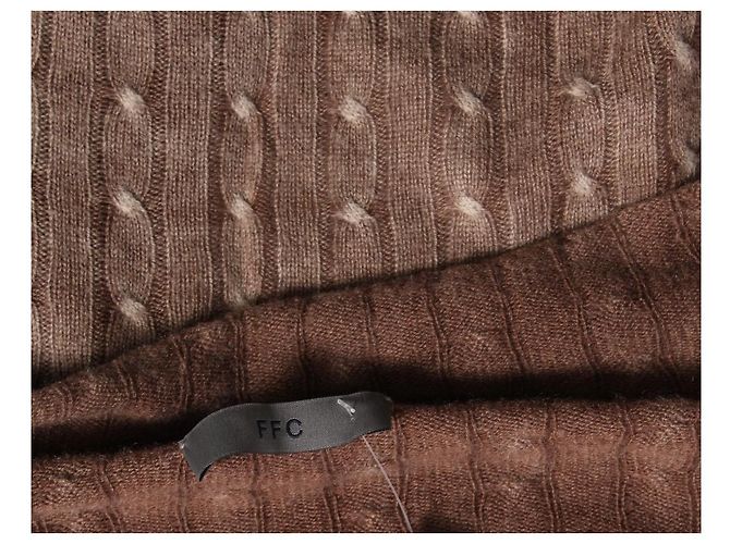 Autre Marque FFC Strickjacke aus Kaschmir und Wolle in Braun - Ansicht 3