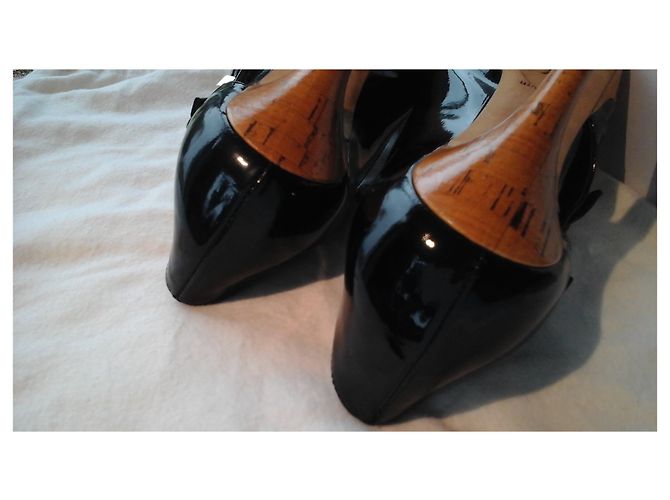 Décolleté Christian Dior Starlet in vernice nera Nero - vista 2