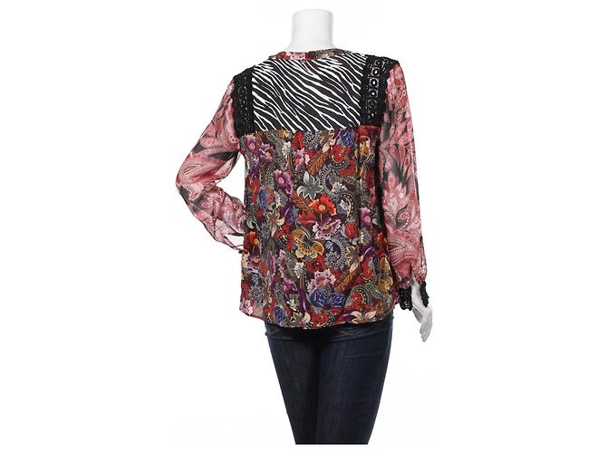 Autre Marque Rich & Royal Bluse Zebra Muster Viskose Mehrfarbig M Mehrfarben Zebra-druck - Ansicht 2