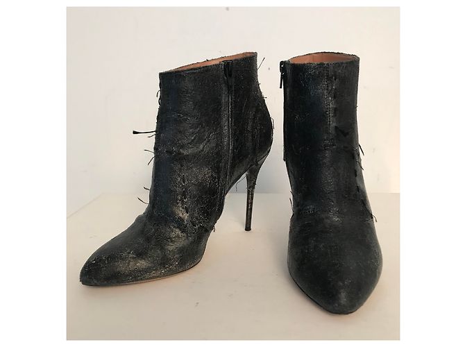 Botines Maison Martin Margiela de piel gris oscuro Gris antracita - vista 2