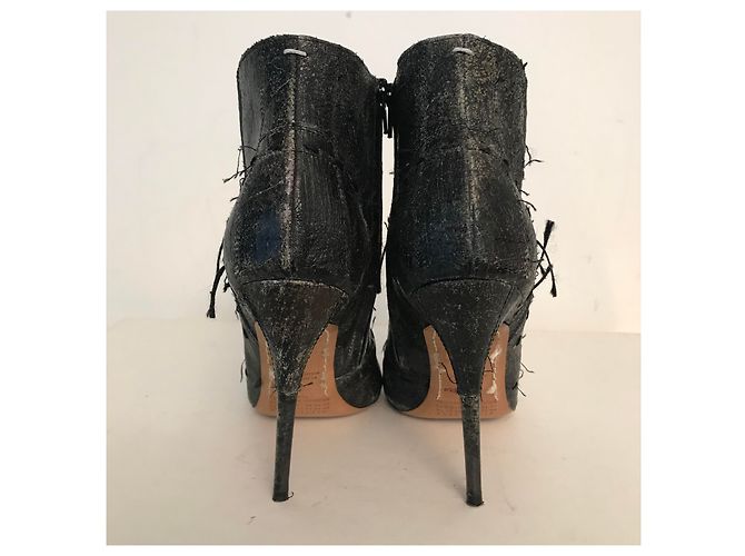 Botines Maison Martin Margiela de piel gris oscuro Gris antracita - vista 3