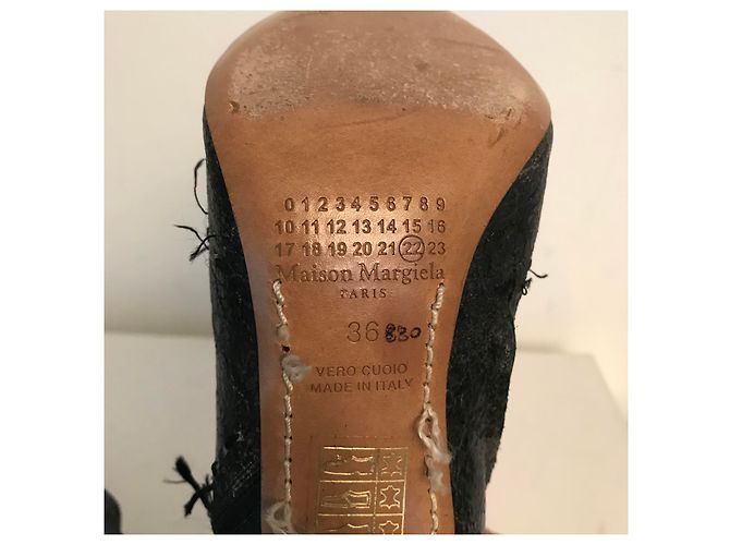 Botines Maison Martin Margiela de piel gris oscuro Gris antracita - vista 5