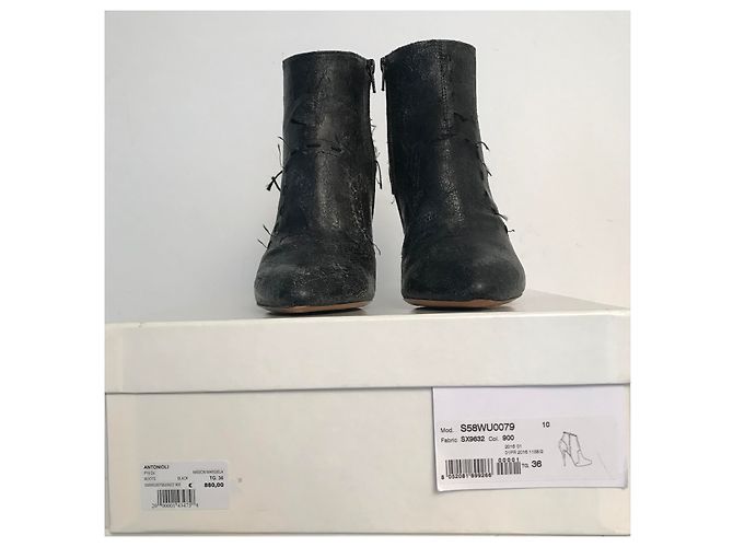 Botines Maison Martin Margiela de piel gris oscuro Gris antracita - vista 6