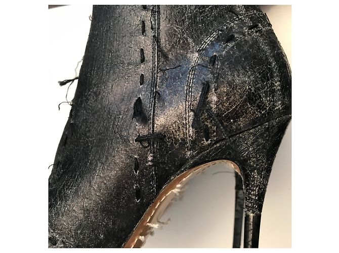 Botines Maison Martin Margiela de piel gris oscuro Gris antracita - vista 8