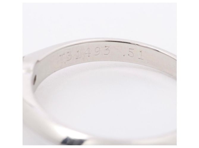 TIFFANY & CO. solitário 0.51ct E / IF anel de noivado de diamante brilhante redondo Branco - vista 7