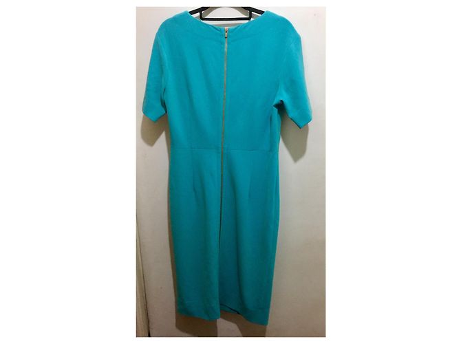 Diane Von Furstenberg DvF Carpe Kreppkleid Türkis - Ansicht 2