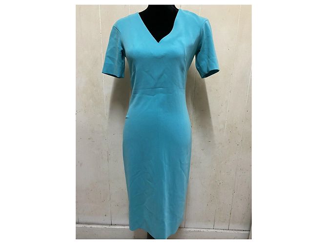 Diane Von Furstenberg DvF Carpe Kreppkleid Türkis - Ansicht 5