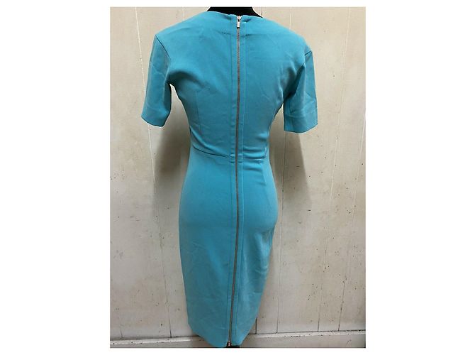 Diane Von Furstenberg DvF Carpe Kreppkleid Türkis - Ansicht 6