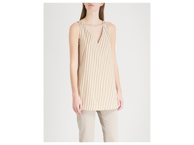 Joseph Túnica larga Davis Candy Stripe Blanco Bronce - vista 3