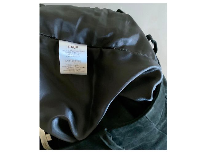 Schwarze Wildlederhose MAJE Größe 34 - Ansicht 10
