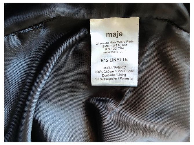 Schwarze Wildlederhose MAJE Größe 34 - Ansicht 11