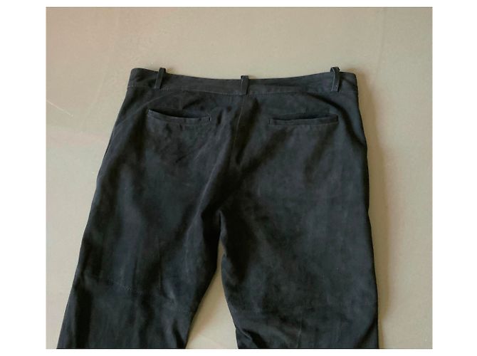 Schwarze Wildlederhose MAJE Größe 34 - Ansicht 12