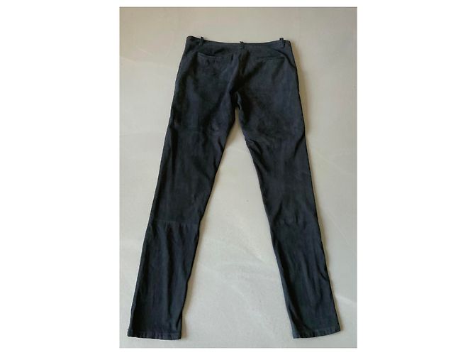 Schwarze Wildlederhose MAJE Größe 34 - Ansicht 13