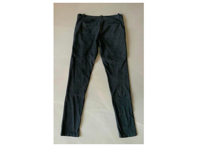 Schwarze Wildlederhose MAJE Größe 34 - Ansicht 14