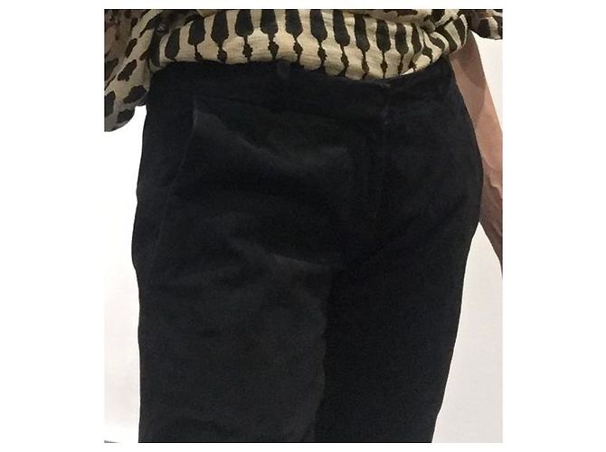 Schwarze Wildlederhose MAJE Größe 34 - Ansicht 8