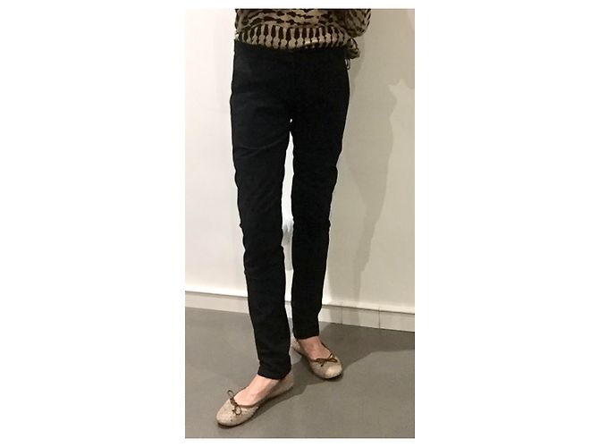 Schwarze Wildlederhose MAJE Größe 34 - Ansicht 9