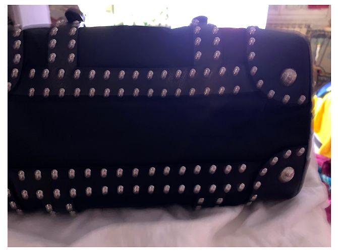 Tote Prada Bauletto in nylon nero - vista 7