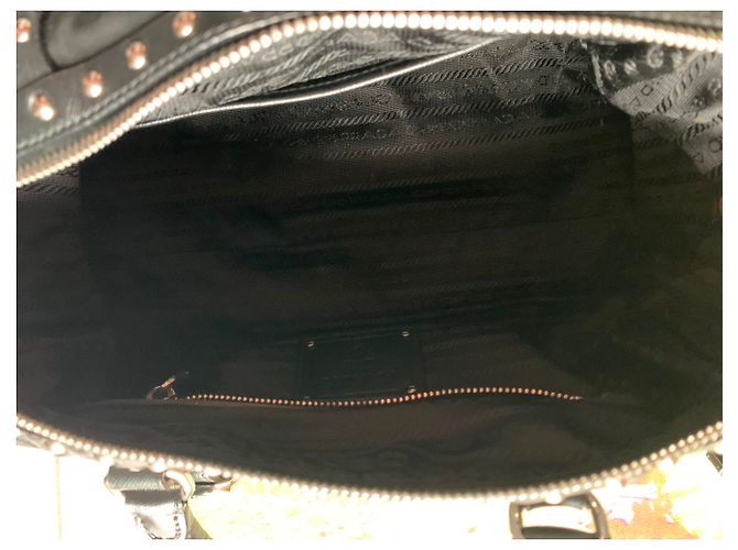 Tote Prada Bauletto in nylon nero - vista 8