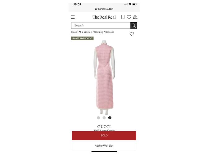 Herrlich !!! Gucci 2019 Cruise Collection - Langes Kleid Pink - Ansicht 5