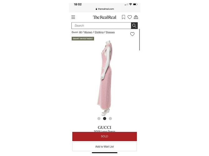 Herrlich !!! Gucci 2019 Cruise Collection - Langes Kleid Pink - Ansicht 6