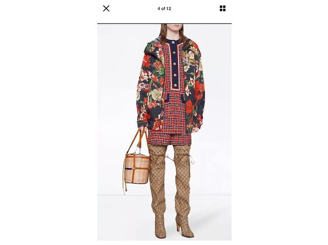 Gucci 2018 TWEED CHECK TUNIC DRESS Mehrfarben - Ansicht 2