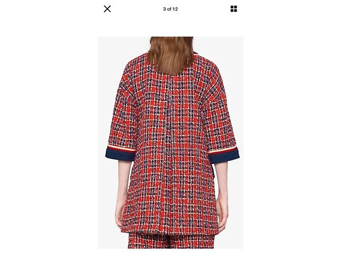 Gucci 2018 TWEED CHECK TUNIC DRESS Mehrfarben - Ansicht 3