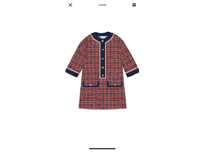Gucci 2018 TWEED CHECK TUNIC DRESS Mehrfarben - Ansicht 7