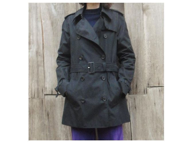 Gabardina aquascutum de mujer 42 Negro - vista 3