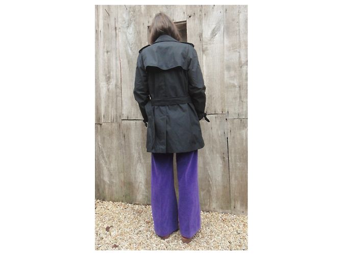 Gabardina aquascutum de mujer 42 Negro - vista 4