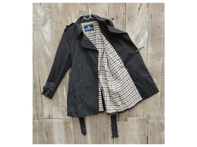 Gabardina aquascutum de mujer 42 Negro - vista 6