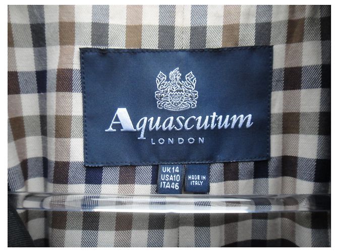 Gabardina aquascutum de mujer 42 Negro - vista 7