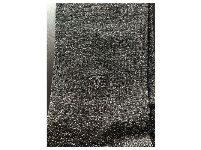 Medias Chanel Plateadas de Algodón Talla L Plata - vista 2