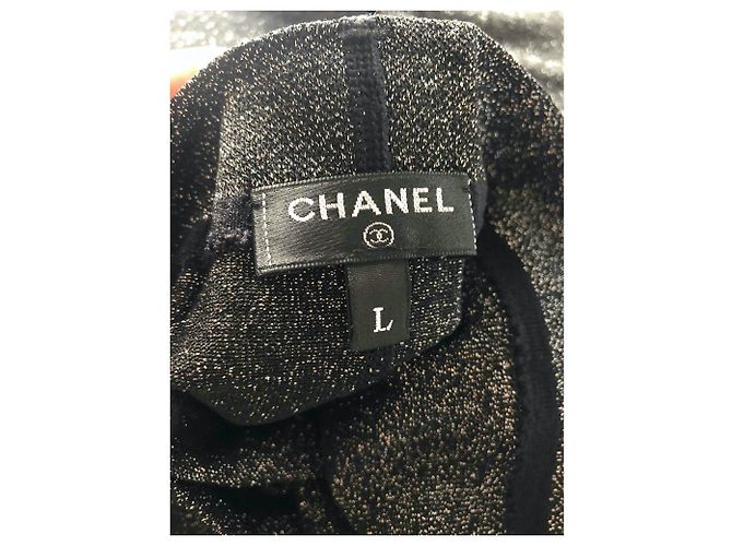 Medias Chanel Plateadas de Algodón Talla L Plata - vista 3