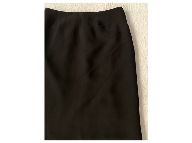Giorgio Armani Schwarzer Poly-Crêpe-Rock - Ansicht 11