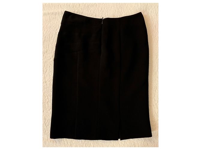 Giorgio Armani Schwarzer Poly-Crêpe-Rock - Ansicht 2