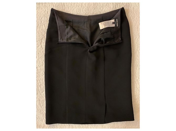 Giorgio Armani Schwarzer Poly-Crêpe-Rock - Ansicht 3