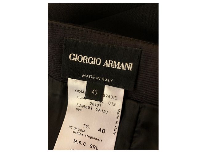 Giorgio Armani Schwarzer Poly-Crêpe-Rock - Ansicht 4