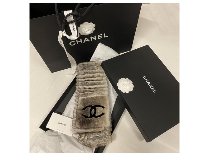 Chanel Bufanda de piel Gris - vista 3