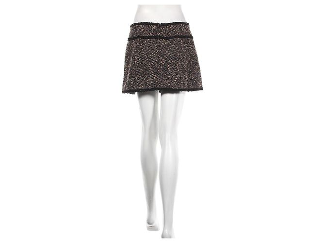 Minijupe Nanette Lepore Beige en Laine Multicolore - vue 5