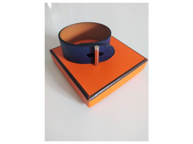 Hermès Bracciale in pelle Hermes Blu - vista 2