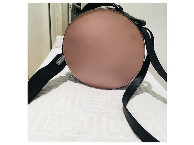 Borsa a mano Marni Tambourine in pelle marrone rosa - vista 11