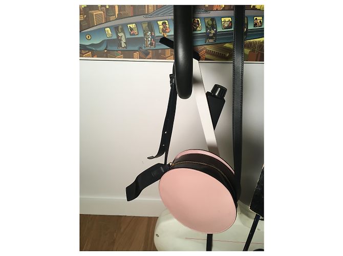 Borsa a mano Marni Tambourine in pelle marrone rosa - vista 4