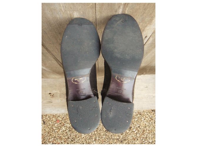 Botas Prada de ante marrón oscuro talla 38 - vista 5