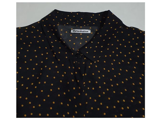 Reformation Polka Dot Viskose Hemd M Mehrfarben - Ansicht 2