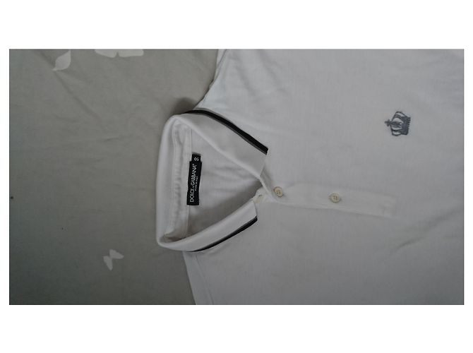 Polo de algodón blanco Dolce & Gabbana Talla L - vista 2
